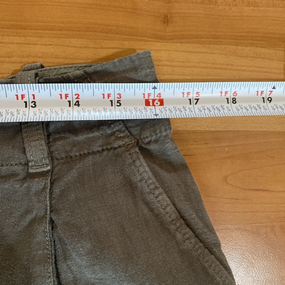 Lou & Grey 100% Linen Womens Pants Green Comfort Wide Leg Resort Beach 12- M/L - Picture 4 of 11
